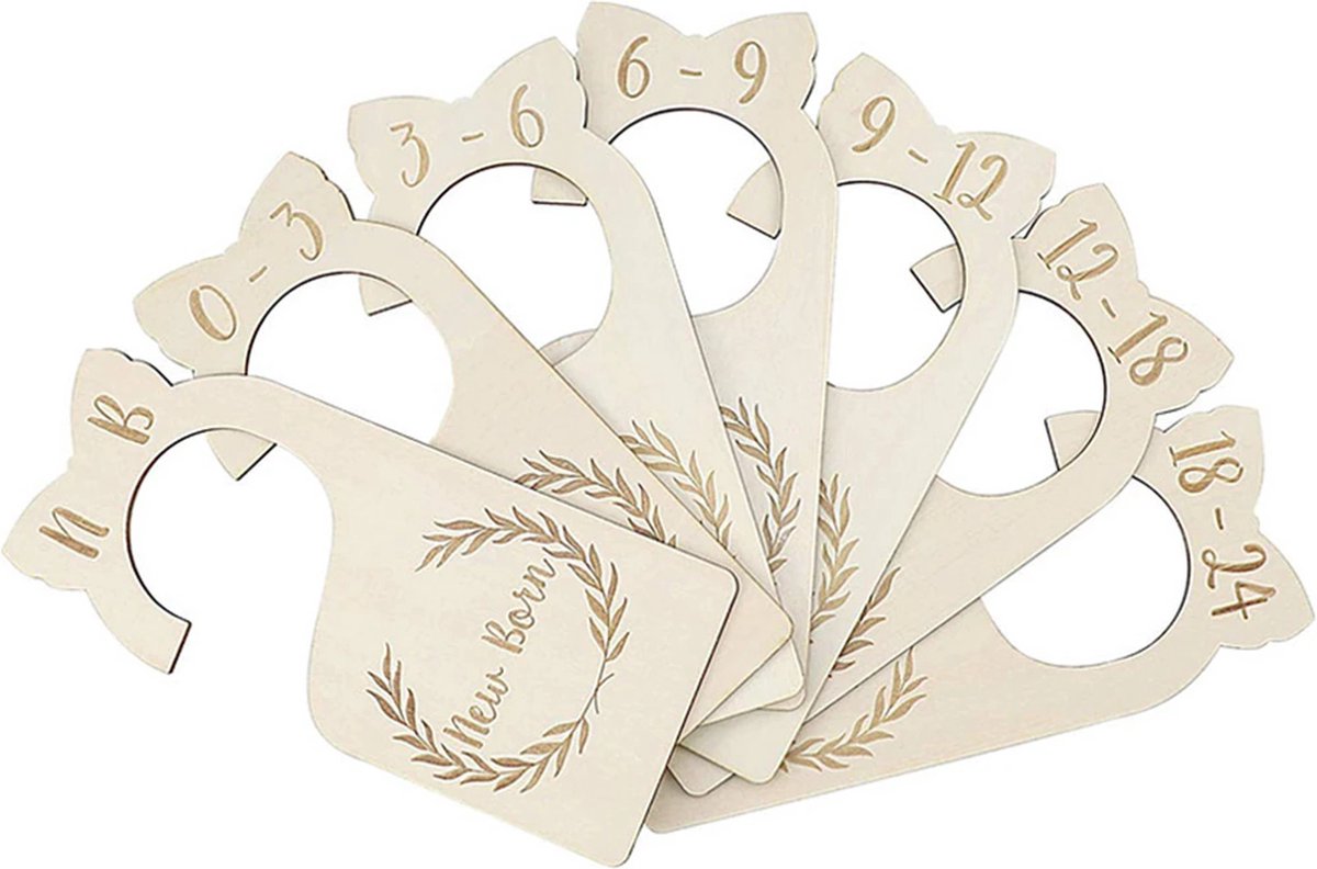 Babyhanger maatverdelers kleding kast 7 stuks babykamer