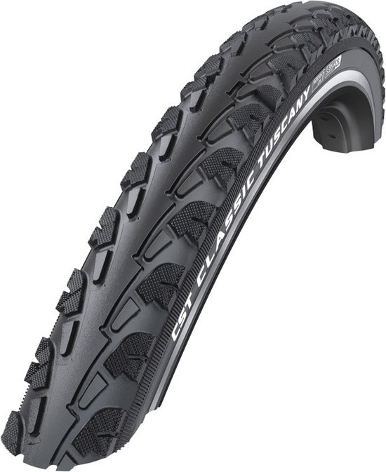 CST Tuscany Fahrradreifen 26 X 1.75 – Schwarz, 47-559 – Für City- & Trekkingräder