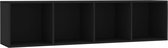 vidaXL - Boekenkast/tv-meubel - 143x30x36 - cm - zwart