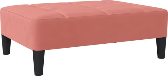 vidaXL - Voetenbank - 78x56x32 - cm - fluweel - roze