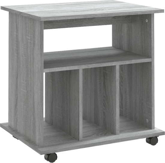Rolkast 60x35x75 cm bewerkt hout zwart kopen