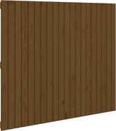 vidaXL - Wandhoofdbord - 127,5x3x110 - cm - massief - grenenhout - honingbruin
