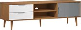 vidaXL - Tv-meubel - MOLDE - 158x40x49 - cm - massief - grenenhout - bruin