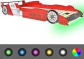 vidaXL-Kinderbed-raceauto-met-LED-verlichting-rood-90x200-cm