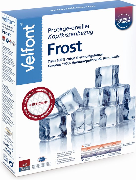 Velfont - Frost - Protège oreiller Thermo- Katoen - 50 x 70 cm | bol.com