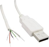 USB-A-stekker 2.0 met open kabeluiteinde USB-A-stekker 2.0 TC-2524011 TRU COMPONENTS 100 stuk(s)