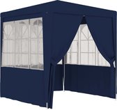 vidaXL Tente de fête avec parois latérales Professionnel 90 g/m² 2,5x2,5 m Bleu