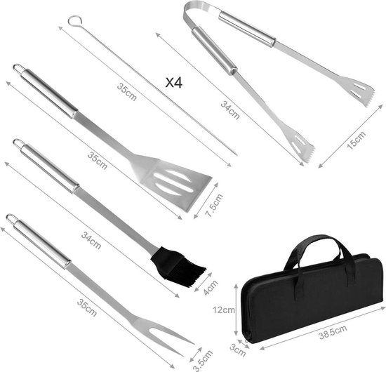 Barbecue accessoires set grillset barbecue bestek