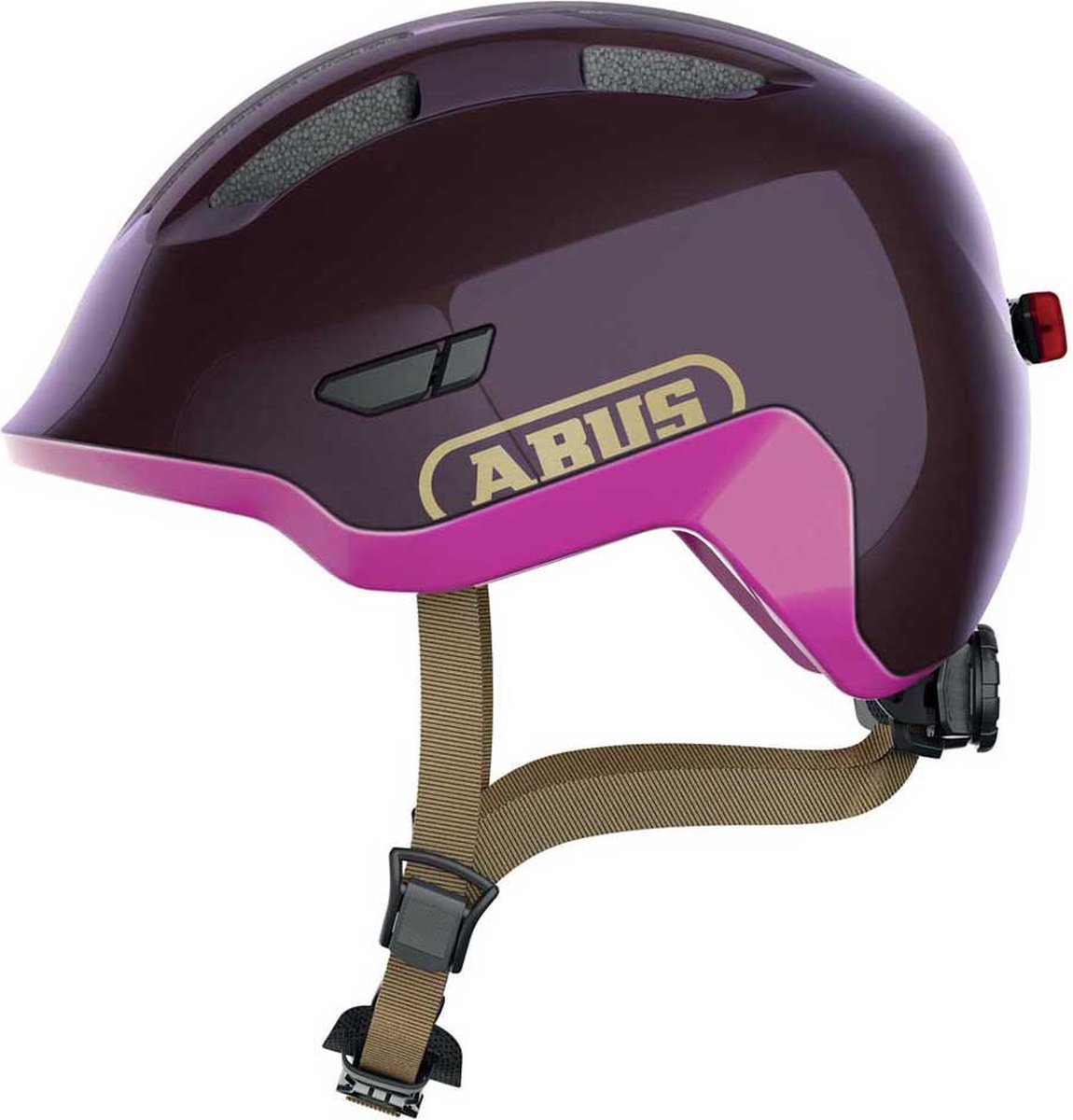 Abus Kinderhelm Smiley 3.0 M LED Royal Purple
