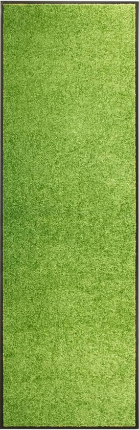 vidaXL - Deurmat - wasbaar - 60x180 - cm - groen
