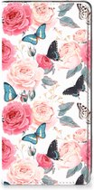 Flipcase Cadeautjes voor Moederdag OnePlus Nord CE 2 Lite 5G Smartphone Hoesje Butterfly Roses