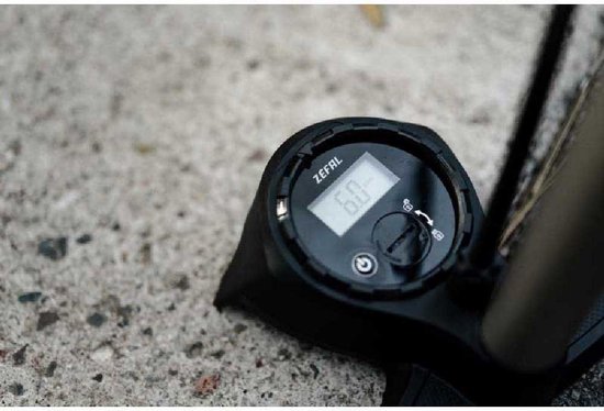 Zefal Profi Max Fietspomp - Vloerpomp - Manometer - Digitale Drukmeter - Zwart/Zilver/Bruin — afbeelding 4