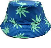 Fisherman's hat - Vissershoedje - Bucket hat - Zonnehoed - Festival hoed - Wiet Blauw/Groen