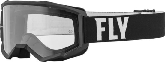 FLY Racing Focus Goggle Black White Clear Lens -