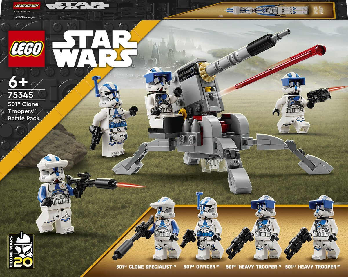 LEGO Star Wars 501st Clone Troopers Battle Pack Bouwbaar Speelgoed met Minifiguren - 75345 - LEGO