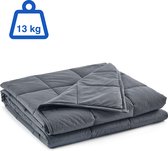 Couverture lestée Vert Vif 13 kg - Weighted Blanket - Lourdeur - Couverture lestée - 4 Saisons - Grijs