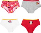 4 Pack Meisjes slips - Minnie Mouse - Mix- Maat 110/116