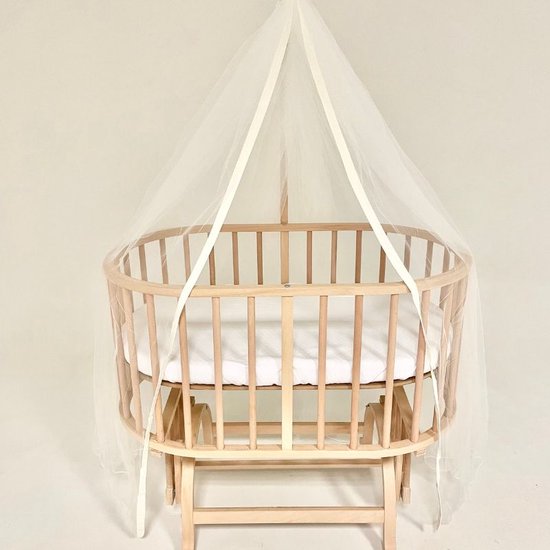 BabyRace - Ovaal wiegje - beukenhout - inclusief matras