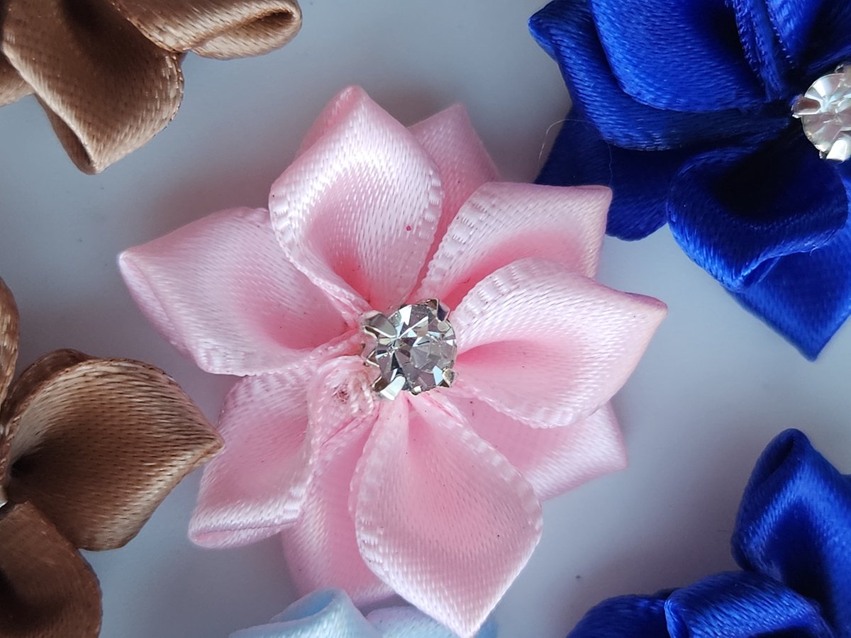 2 stuks rozen bloemen patches om op te strijken, geborduurde