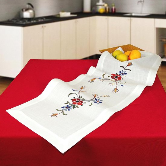 Kit Broderie Débutant Point De Croix - Motif Floral Et Lettres