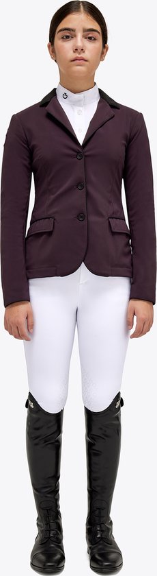 Veste jeune Rider Cavalleria Toscana Filles GP Violet foncé (3A00) Zwart