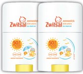 Zwitsal Sun Stick SPF 50+ - 0% parfum - Résistant à l'eau - 2 x 25g - Stick Crème solaire - Stick Solaire