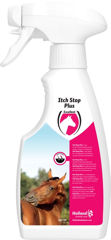 Excellent Itch Stop Plus Spray - Ter ondersteuning van de gevoelige huid - Geschikt voor paarden - 250 ml - Holland Animal Care