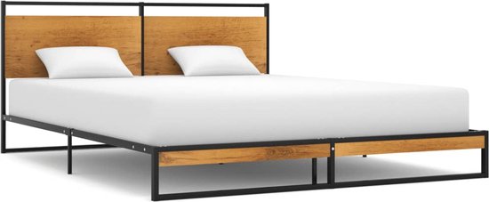 vidaXL - Bedframe - metaal - 160x200 - cm