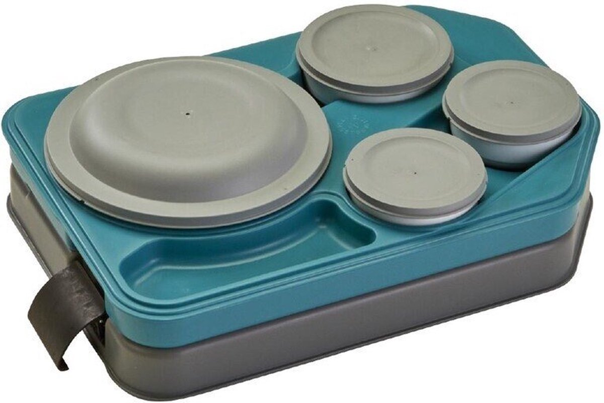 Cambro Tablotherm Geïsoleerd Dienblad Met Porseleinen Schalen 37 X 53 X 10,5 cm - Cambro CJ645 - Horeca & Professioneel - Horeca & Professioneel