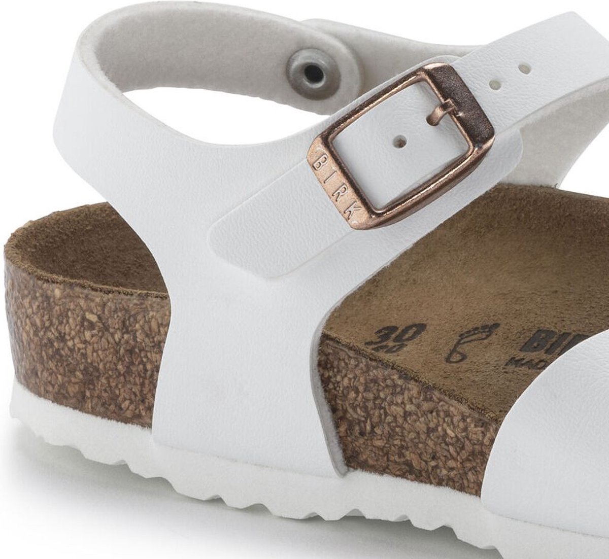 Birkenstock Meisjes Rio Kids Birko Flor Wit
