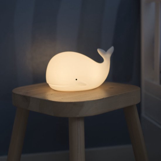 Star Trading LED nachtlampje walvis - wit - meerdere lichtkleuren mogelijk - 17x11x10 cm - op batterijen