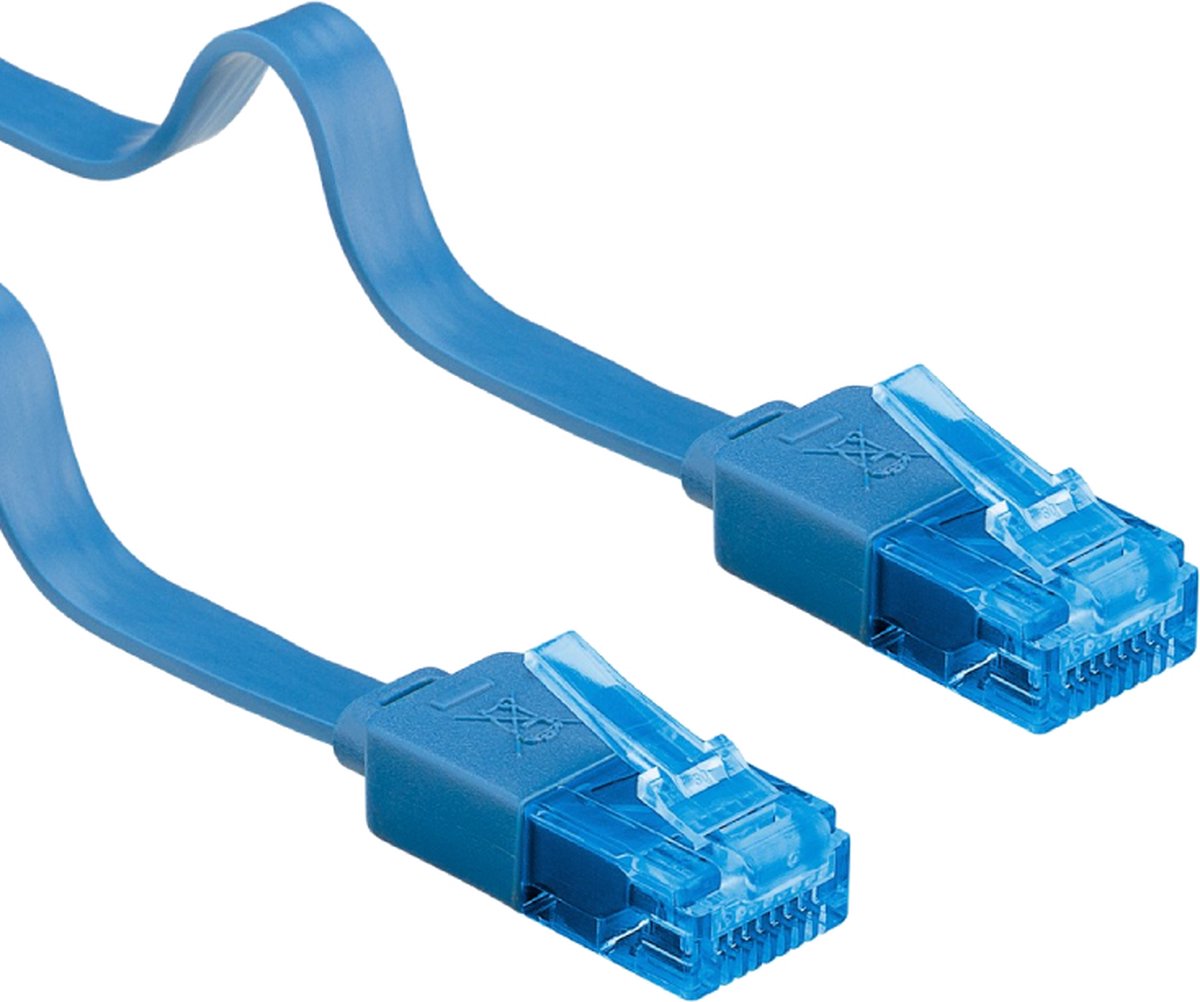 Wentronic CAT6A Netwerkkabel - RJ45 - Blauw - 2 m
