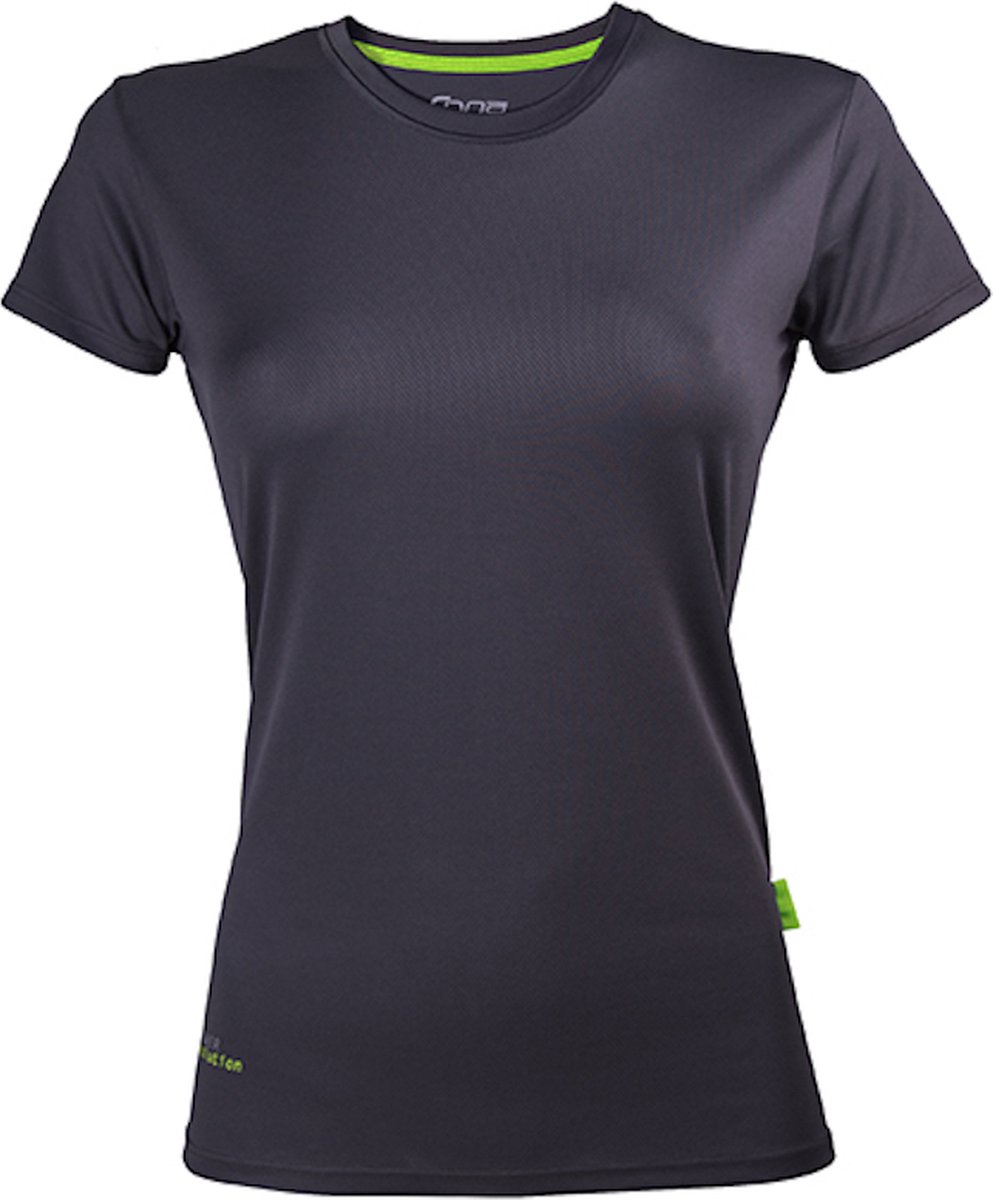 Damessportshirt 'Evolution Tech Tee' met korte mouwen Antraciet - M