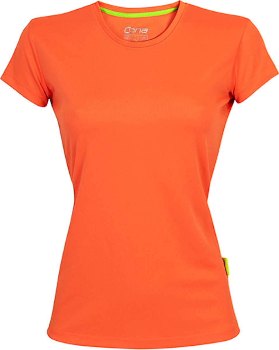 Damessportshirt 'Evolution Tech Tee' met korte mouwen Orange - XS