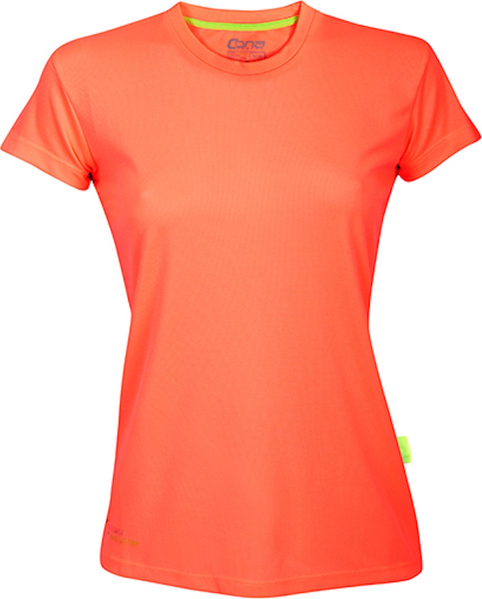 Damessportshirt 'Evolution Tech Tee' met korte mouwen Neon Peach - XL