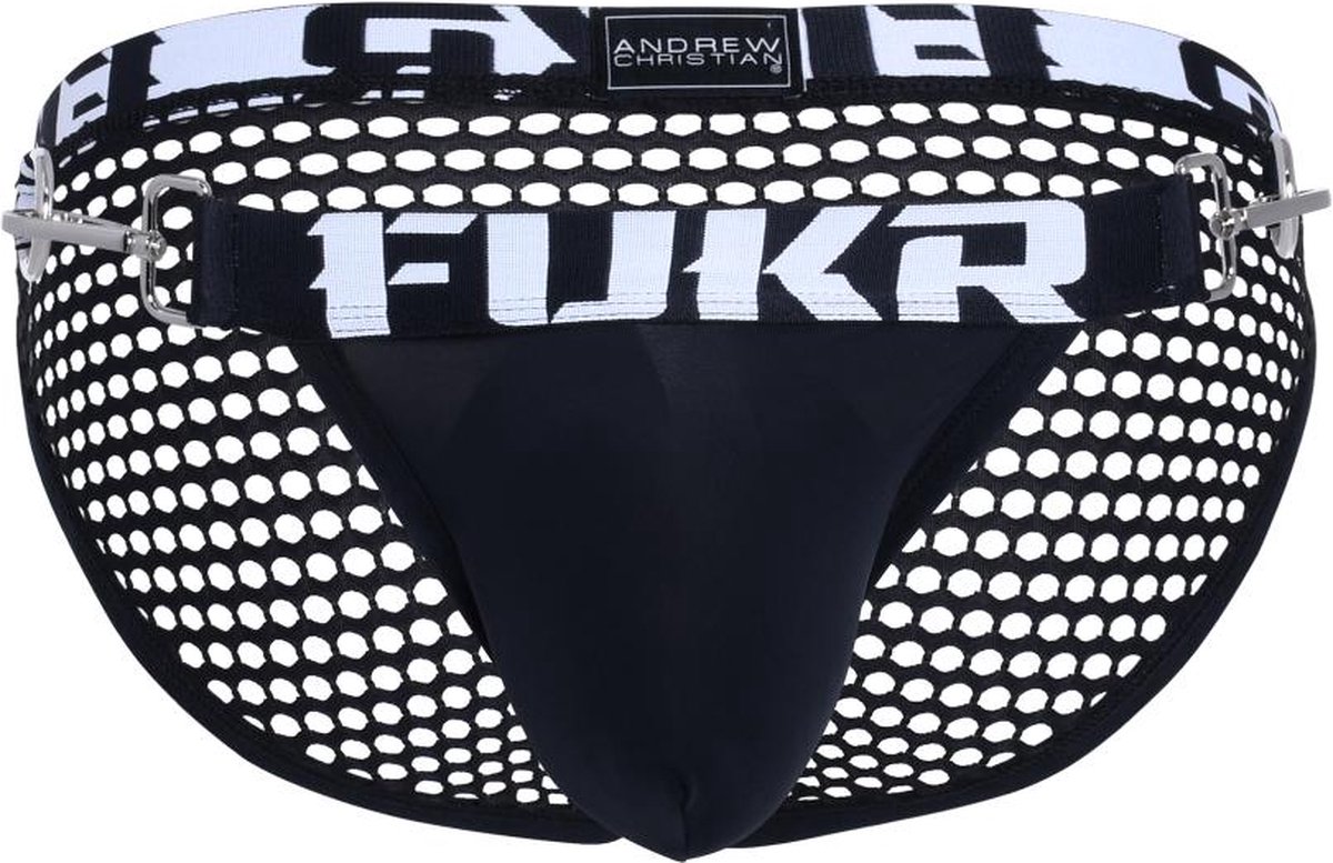 Andrew Christian FUKR Acces Clip Mesh Slip - Maat XL - Erotische Heren Ondergoed - Sexy Mannen Onderbroek