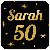 Huldeschild decoratie Classy Sarah 50 zwart-goud