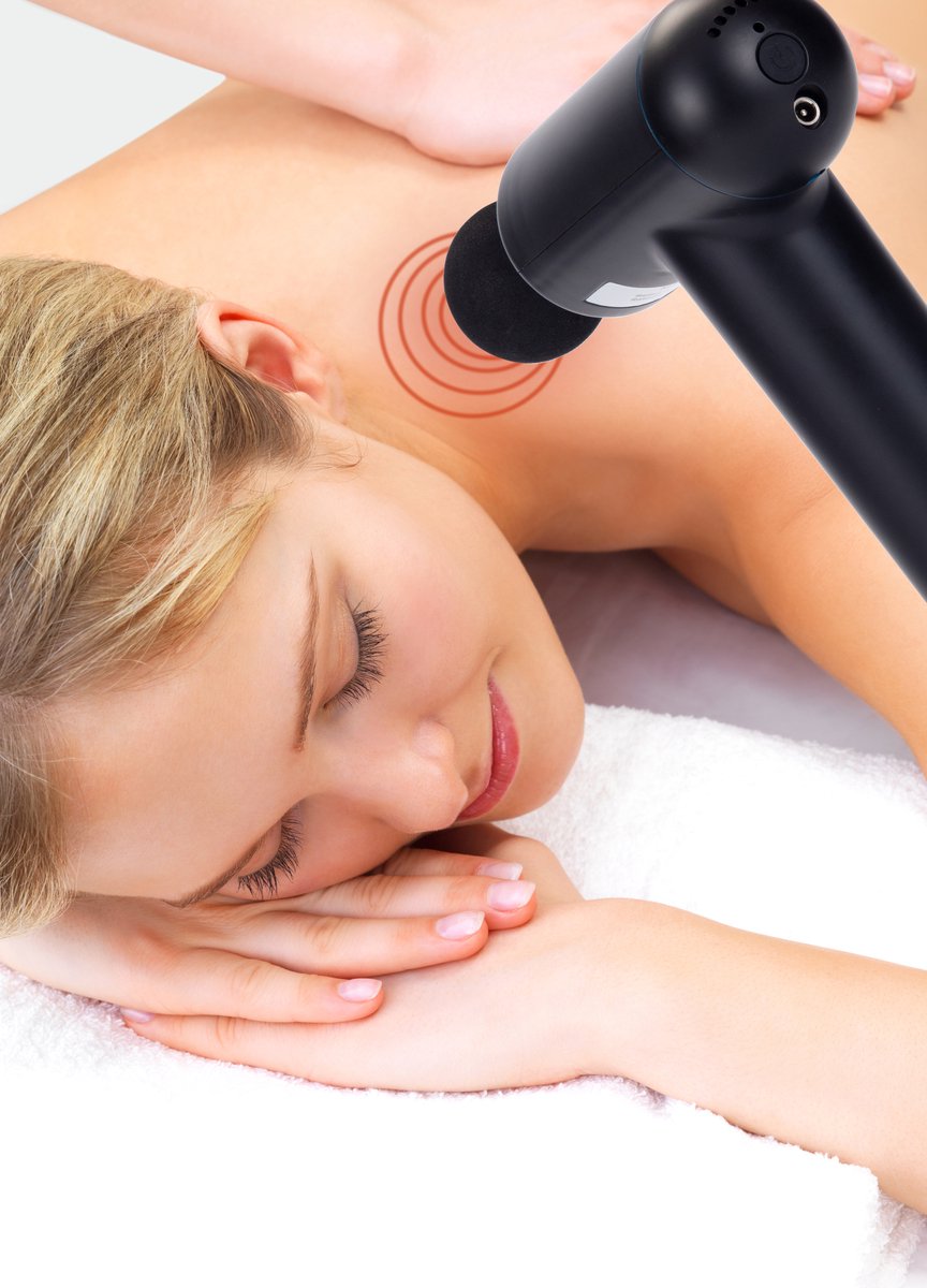 Melissa Massage Pistool Oplaadbaar Zwart met 4 Koppen - afbeelding 3