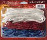 Garlando - Professioneel Basketbalnet - Basketbal - Training - voor diameter 45 cm - Wit - Rood - Blauw - Universeel te gebruiken