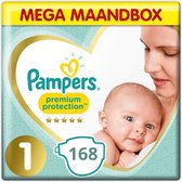 Pampers Premium Protection - Taille 1 - Mega Box Mensuelle - 168 couches