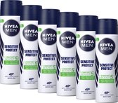 Déodorant NIVEA MEN Sensitive Protect - 6 x 150 ml - Pack économique