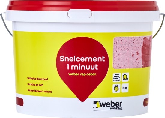 Cebar Poeder Snelcement Grijs Emmer 12Kg