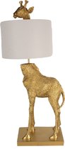 Clayre & Eef Lampe de table Girafe 39x30x85 cm Couleur or Plastique Lampe de bureau