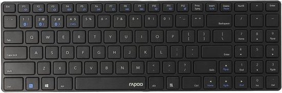 Rapoo - E9100M - Toetsenbord - Draadloos - USB - Bluetooth - Zwart