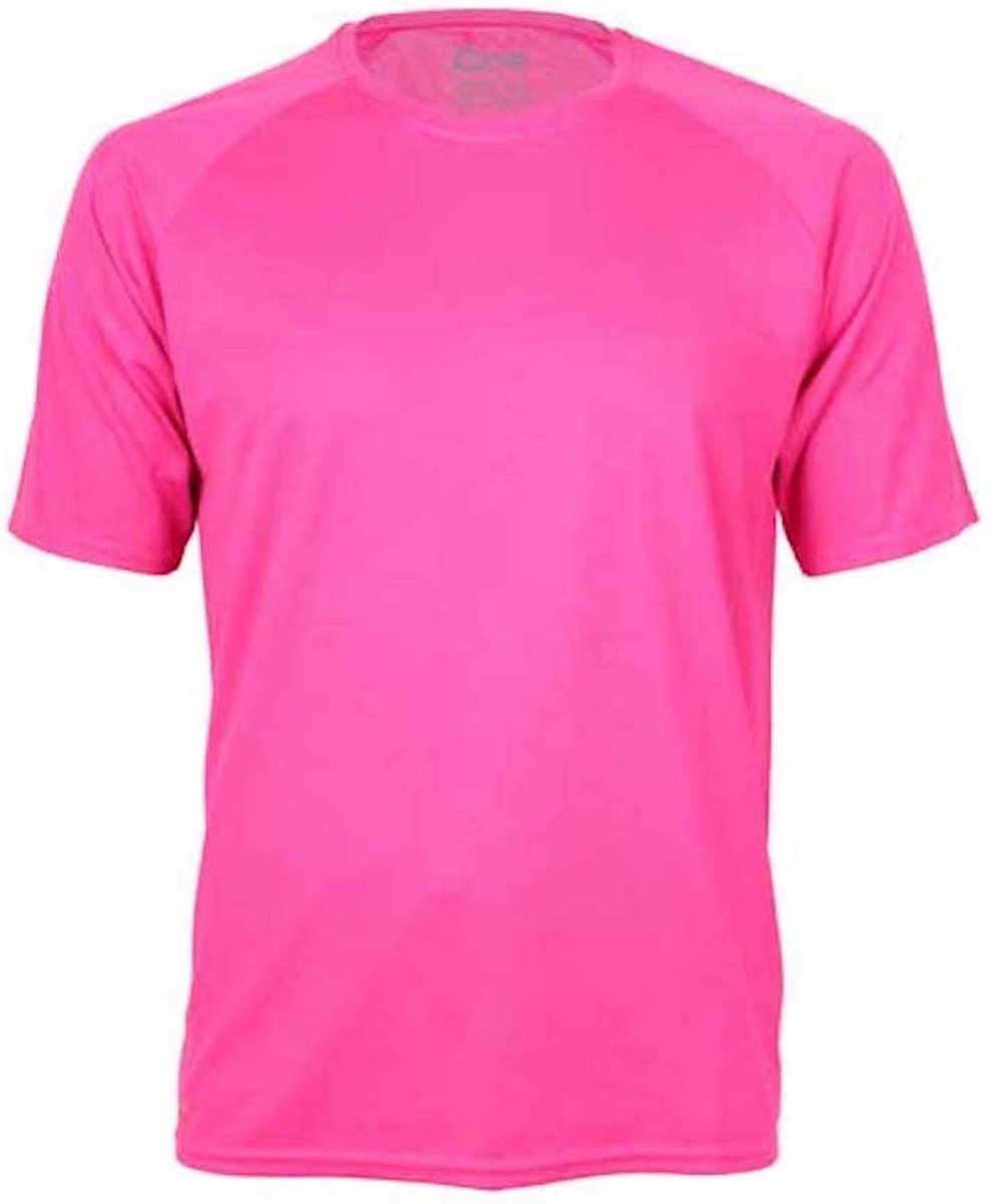 Herensportshirt 'Tech Tee' met korte mouwen Magenta - XXL