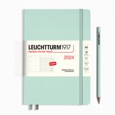 Leuchtturm1917 - weekplanner + notities - agenda - 2024 - a5 - hardcover - 12 maanden - mint groen