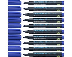 Schneider permanent marker - Maxx 130 - ronde punt - schrijfkleur blauw - doos 10 stuks