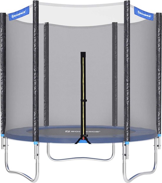 Foto: Trampoline kekx pro blauw met veiligheidsnet ladder 183cm rond tuin tot 150 kg belasting