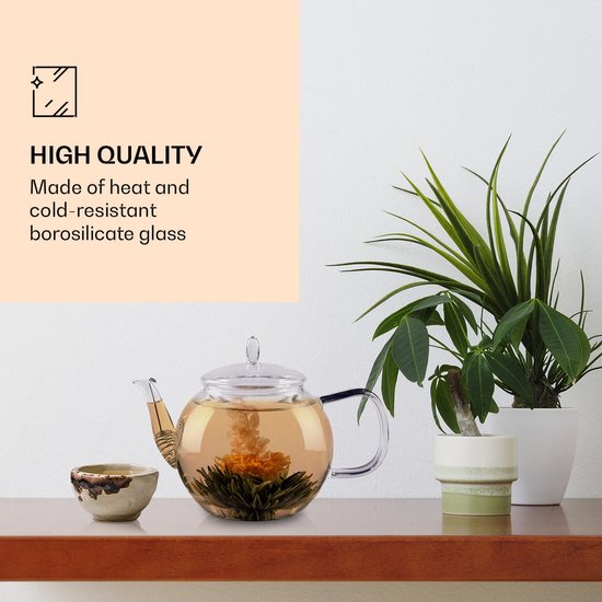 Transparante Orion group Theepot met Filter Glas Hittebestendig 1,65 l Transparante Orion group Theepot met Filter Glas Hittebestendig 1,65 l