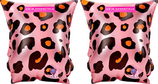 Foto: Swim essentials ros goud panterprint zwembandjes 0 2 jaar
